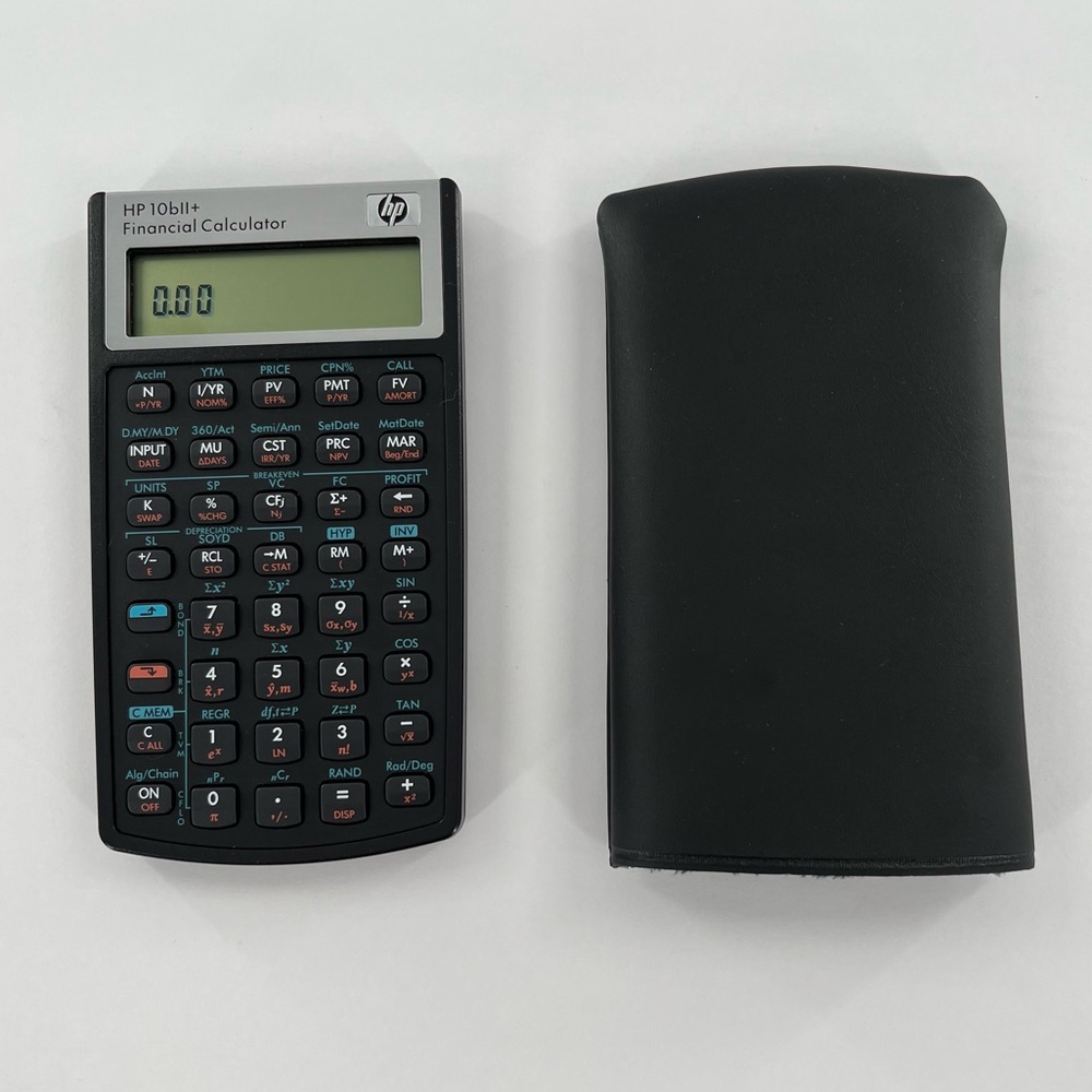 HP Financial Calculator 10bii+ Slip Case Business Math Class High S…